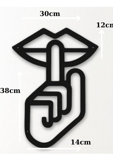 Sessizlik Temalı Lazer Kesim Duvar Dekoru İç Dekorasyon