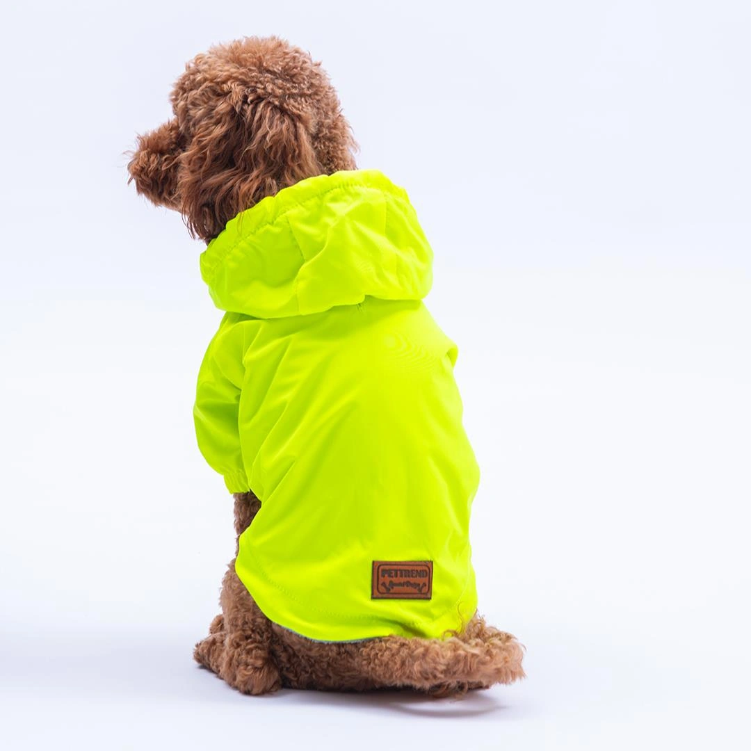 Neon Sarı Mont Köpek Mont Köpek Kıyafeti Köpek Yağmurluğu Küçük Ve Büyük Irklar İçin