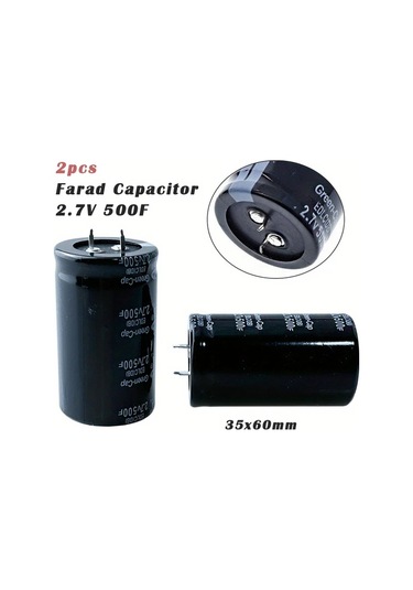 Lumaworld 2 Adet 500f Farad Kondansatör 35x60mm 2.7v Süper Araç Redresörü