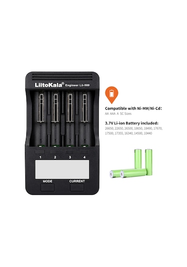 Monyee Akıllı Şarj Cihazı: 4 Slotlu Lcd Ekranlı, Ni-mh/ni-cd/li-ion Piller İçin Otomatik Şarj