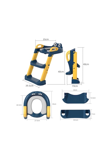 Sones Ev Çocuk Tuvalet Oturağı Merdiven Bebek Katlanır Raf Minder Kılıfı, Model: Sert Ped