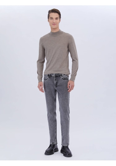 Kip Antrasit Slim Fit Denim Pamuk Karışımlı Pantolon Çok Renkli