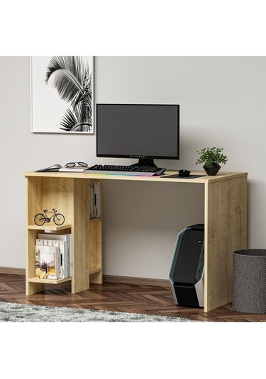 Alya Çalışma Masası Safir Meşe - Bej Bej