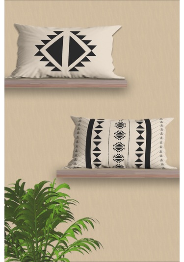 Belle Benoit Baskılı Dikdörtgen 2 Li Koltuk Kırlent Kılıfı Dese50