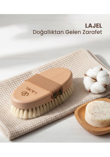 Lajel Premium %100 Doğal At Kılı Selülit Fırçası