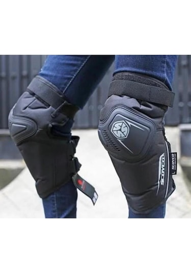 Motosiklet Soft Dizlik Set Rahat Bacak Koruma Knee Pad Motor Koruma Dizliği Siyah