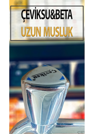 Çevik Su Beta Model Uzun Tip 1/2 İnç Krom Kaplama Pirinç Lavabo Evye Su Musluğu