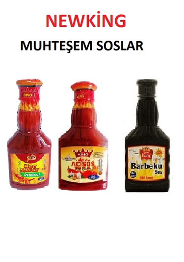 Newking Muhteşem 3 Lu Sos Orjinal Acı Sos . Sarımsaklı Acı Sos . Barbekü Sosu