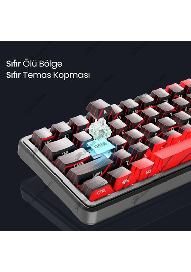 Black Gradiant Rgb Kablosuz Hotswap Mekanik Gaming Klavye Oyuncu Klavye
