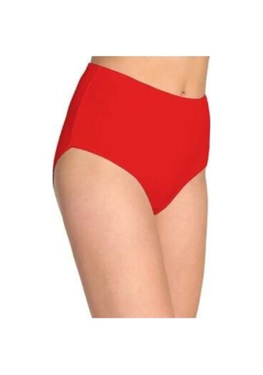 Kadın Beyaz Yüksel Bel 6'lı Paket Pamuklu Penye Külot 001