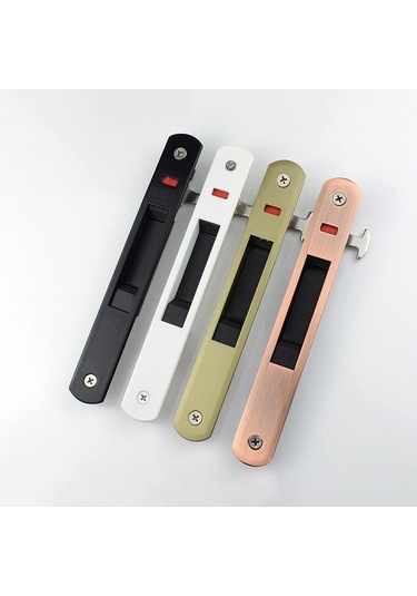 Dayanıklı Sürgülü Kapı Kilidi Kanca Çinko Alaşımlı Pencere Mandalı Dayanıklı Kapı Kolu Kilidi Sürgülü Pencere Color 2 Double Sided Lock