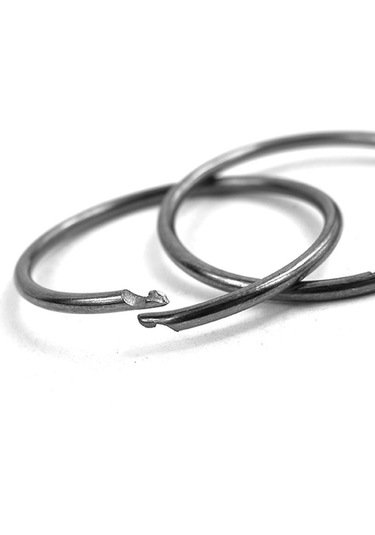 Homyl 10 Adet Bölünmüş Anahtarlık Yüzük Gevşek Siyah-38mm Siyah-38mm