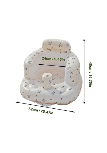 Bebek Parlayan Bebek Şişme Sofa Çocuk Puf Taşınabilir Banyo Sandalyeleri Pvc Çok Fonksiyonlu Koltuk Uygulama Oturan Banyo Taburesi Açık Yeşil