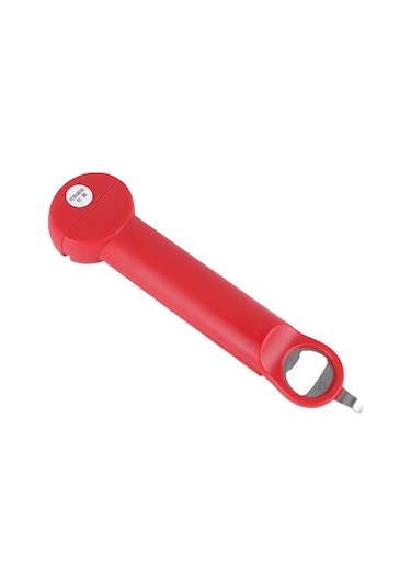 Xiyyadms Kırmızı Çok Fonksiyonlu Geri Çekilebilir Kavanoz Açıcı - Metal Dişli Tasarım, Kolay Kuvvet İle Kapağı Aç, Ev Gereci Kırmızı