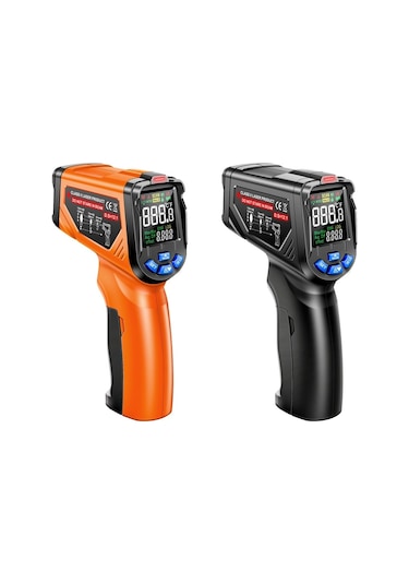 Butuglobal Aneng Th06 Yağ Sıcaklığı Yüksek Hassasiyetli Lazer Pişirme Kızılötesi Su Termometresi Turuncu