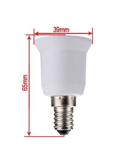 Vkemall Priz 10 Adet E14'ten E26 E27 Adaptörü Ampul Tabanı Adaptörü Dönüştürücü Işık Soketi E