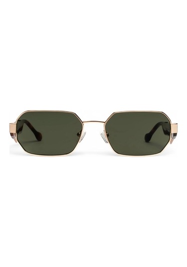 Leziff Memphis Unisex Güneş Gözlüğü Gold - Kahverengi
