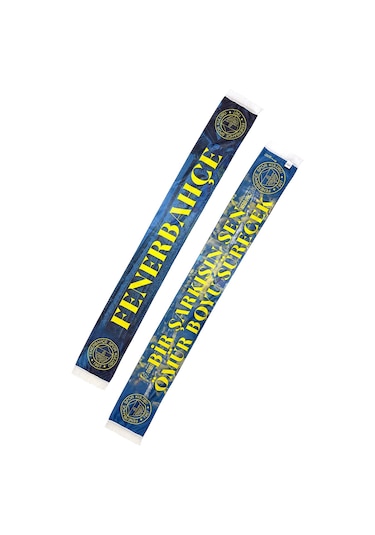 Fenerbahçe Orijinal Lisanslı Bir Şarkısın Sen Fenerbahçe Saten Şal Atkı Lacivert - Sarı