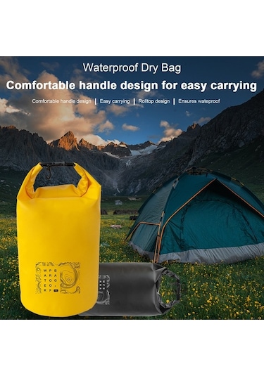 Novahub Yumuşak Su Geçirmez Pvc Çanta - Seyahat & Outdoor Kuru Koruma Sarı Sarı