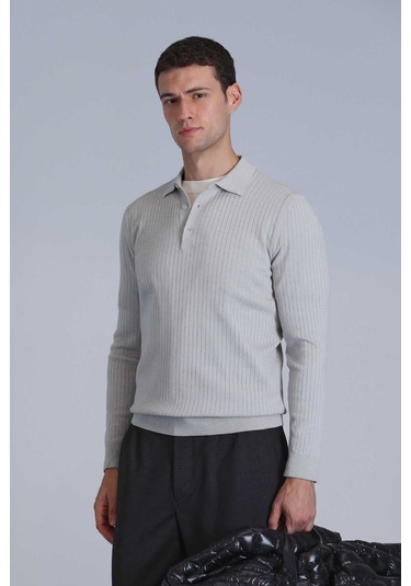 Lufian Erkek Kazak 112090127 Açık Gri Açık Gri