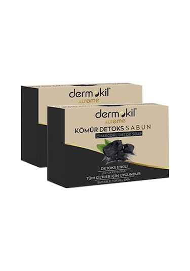 Dermokil Kömürlü  Doğal Katı Sabun 2 x 100 G