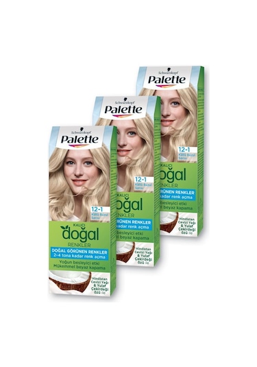 Palette Kalıcı Doğal Renkler Saç Boyası 12 - 1 Küllü Buzul Sarısı X