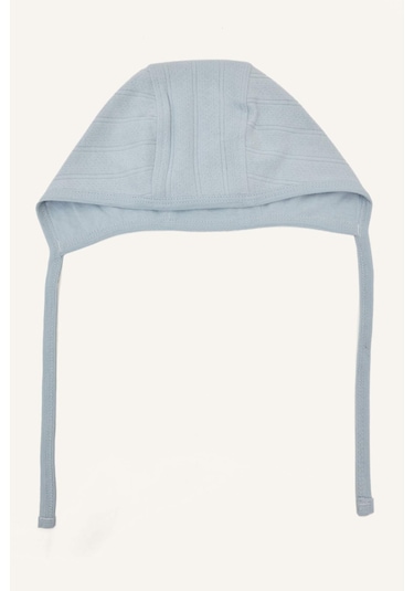 Defacto Fitilli Pamuklu Başlık Kız Bebek H7266a526smbe738 Mavi-be738