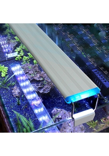 Silkroadselect Beyaz 50 Stili Akvaryum Led Işık Süper Ince Balık Tankı Su Bitkisi Yetiştirme Aydınlatma Su Geçirmez Parlak Klip Lamba Mavi Led Cm Için Bitkiler 220v Beyaz