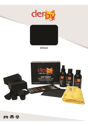 Derby Deri Döşeme Ve Direksiyon Boyama Ve Yenileme Seti 3'lü set