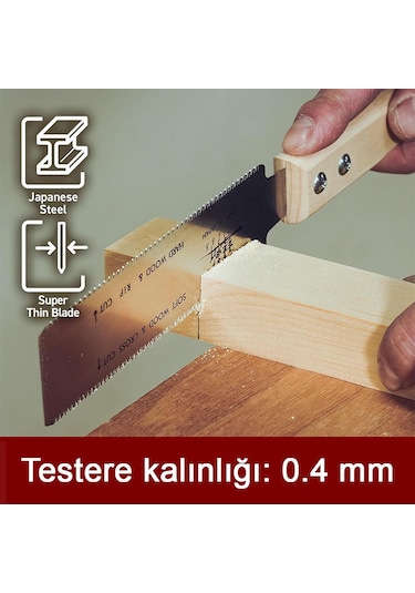 Suızan 2500 Mini Ryoba Japon Testere 15 Cm Ahşap Saplı
