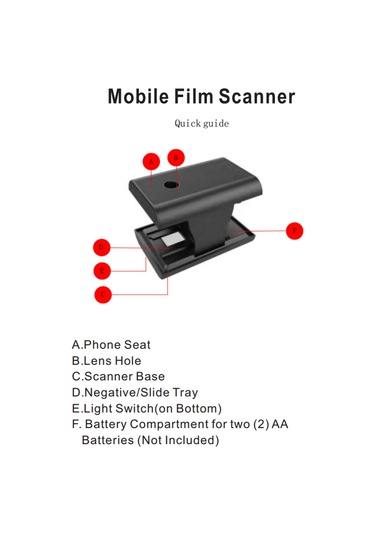 Xindoker 35mm Film Tarayıcı - Fotoğrafları Dijitale Dönüştürme Aracı Jpeg Gümüş