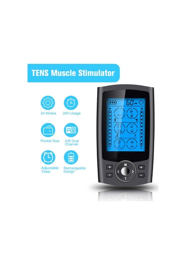 Tenfowee Siyah Usb Şarjlı Tens Masaj Cihazı, 2 Kanal, 24 Mod, 20 Güç Seviyesi, 8 Elektrot Yama, Lcd Ekranlı Ağrı Alatı Siyah Tenfowee Siyah Usb Şarjlı Tens Masaj Cihazı, 2 Kanal, 24 Mod, 20 Güç Seviyesi, 8 Elektrot Yama, Lcd Ekranlı Ağrı Alatı Siyah