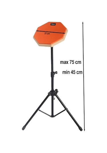Midex Dd-1080-pak Bateri Davul Çalışma Pedi Seti 8 İnç Drum Practice Pad