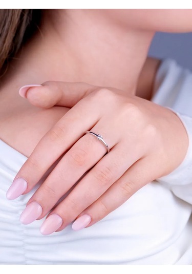 Torgovyj Dom Uvelir Holding 925 Ayar Gümüş Yüzük Mücevher Nişan. 409874729 Gri