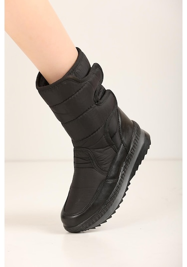 Modaonn Unisex Kar Botu İçi Termal Kürklü Cırtlı Kaymaz Taban Bot 001