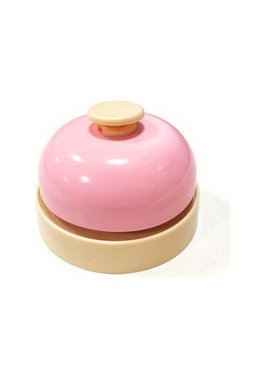 1 Adet Renkli Metal El Zili Pembe