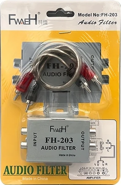 Hightower Car Audio Filter 203, Araç Ses Sistemi Gürültü Önleyici, Amplifikatör Ve Subwoofer İçin 2 Kanallı Rca Izolasyon Filtre