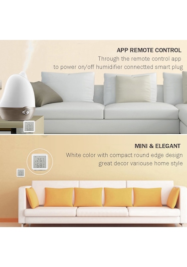 Ximistore9 Akıllı Wıfı Sıcaklık Ve Nem Sensörü, Pilsiz, Uzaktan İzleme İmkanı