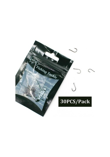30 Adet Besleyici Balıkçılık Kanca Sazan Balıkçılık Kancaları Yüksek Karbonlu Çelik Olta Yöntemi Besleyici Balıkçılık Aksesuarları Balıkçılık İçin 8