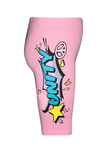 Lovetti Pembe Kız Çocuk Unıty Baskılı Bisiklet Şort 7953P015 Pembe