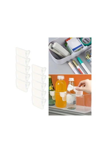 10&amp Apos Luşeffaf Buzdolabı Yan Kapı Düzenleyici Buzdolabı Dolap İçi Bölümleyici Aparatlar Çok Renkli