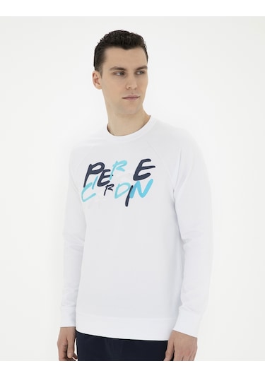 Pierre Cardin Erkek Beyaz Sweatshirt 50285538-vr013 Beyaz