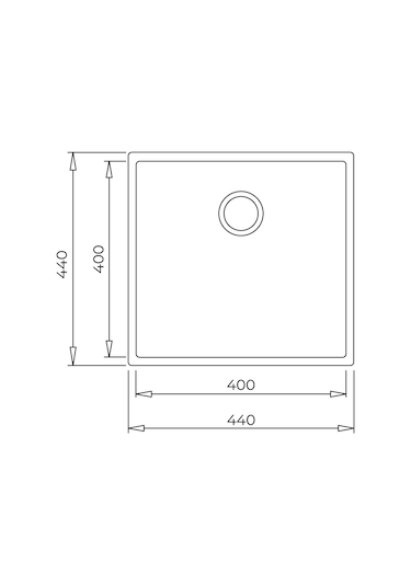 Teka Square 40.40 Tg Tek Hazneli Tegranite+ Eviye - Arctic White - 115230029