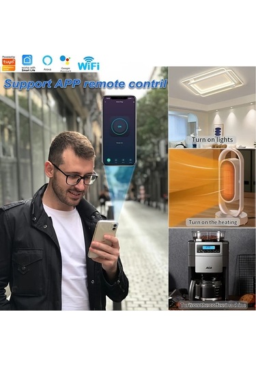 Xuweiwei Akıllı Wifi Soket Yeşil 16a 1 Adet Tuya Akıllı Alexa Google Home Uyumlu Ses Kontrol Zamanlayıcı Elektrik İstatistik 110v 240v Avrupa Fiş