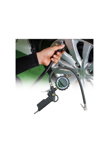 Kosona Dijital Lastik Basınç Ölçer 220psı - Akıllı Lcd Ekranlı, Pnömatik Hava Borulu, Alüminyum Gövde Pil Dahil Değil