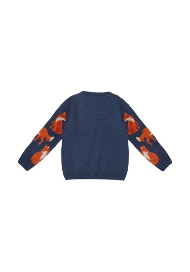 Denokids Mshb&g Tilki Erkek Çocuk Lacivert Triko Kazak Çok Renkli