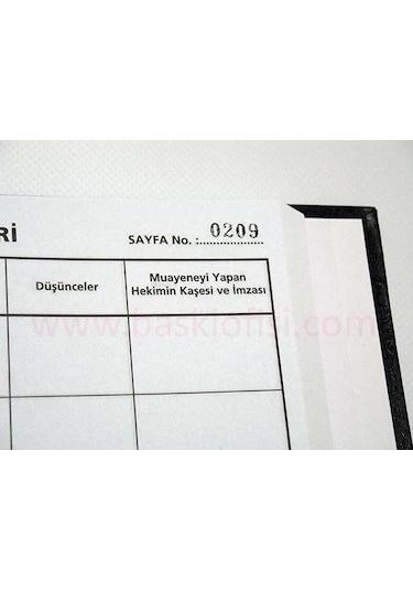 Pansuman Enjeksiyon Kayıt Defteri 400 Sayfa