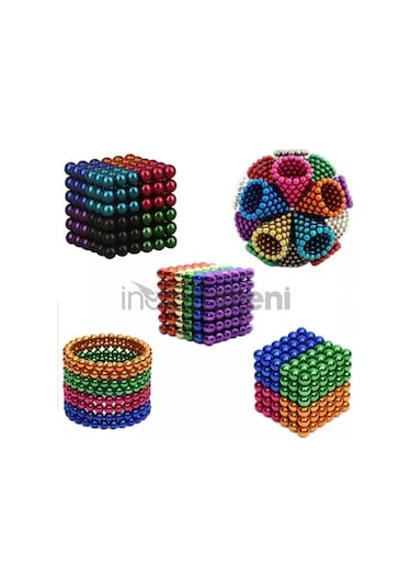 Renkli 216 Mıknatıs Neocube Mıknatıs 5mm Neodyum