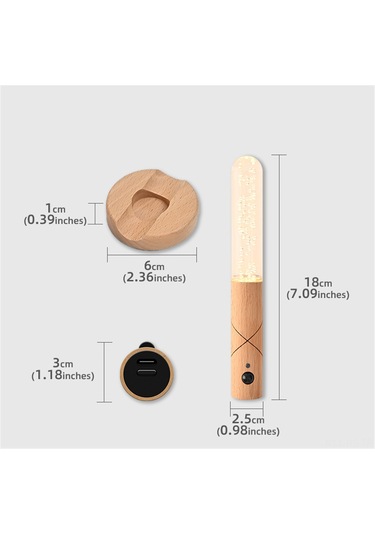 Reedark Ahşap Usb Şarjlı Hareket Sensörlü Led Lamba - 3 Renkli 3000-6000k - Dolap/entrance Gece Aydını - 2 Adet Açık Kahverengi Açık Kahverengi