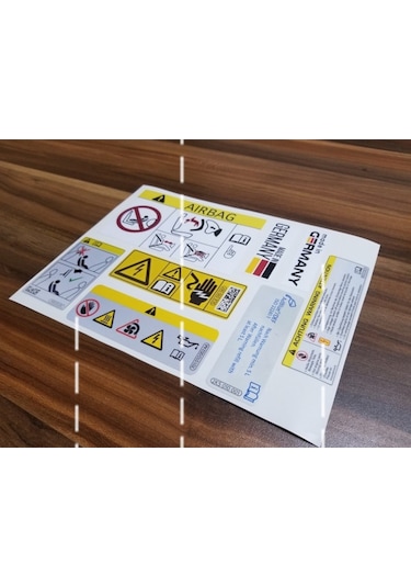 Motor Arıza Airbag Sticker Seti 20Cm